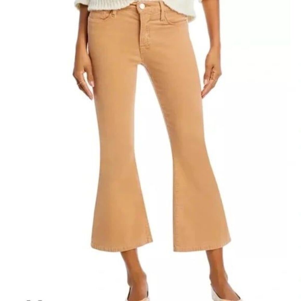 Frame Le Crop Flare High Rise NWT Tan